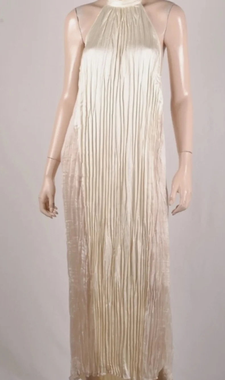 New Pleated Zara Maxi Dress Xs-S - Picture 3 of 12